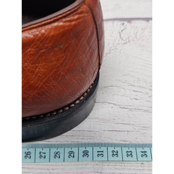 Ostrich Men's Penny Loafer Size 12 with Wood Sole - Picture 16 of 16